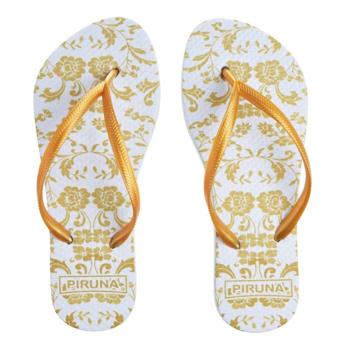 Basic Brazilian Flip Flops – Gold Dandelion – Piruna