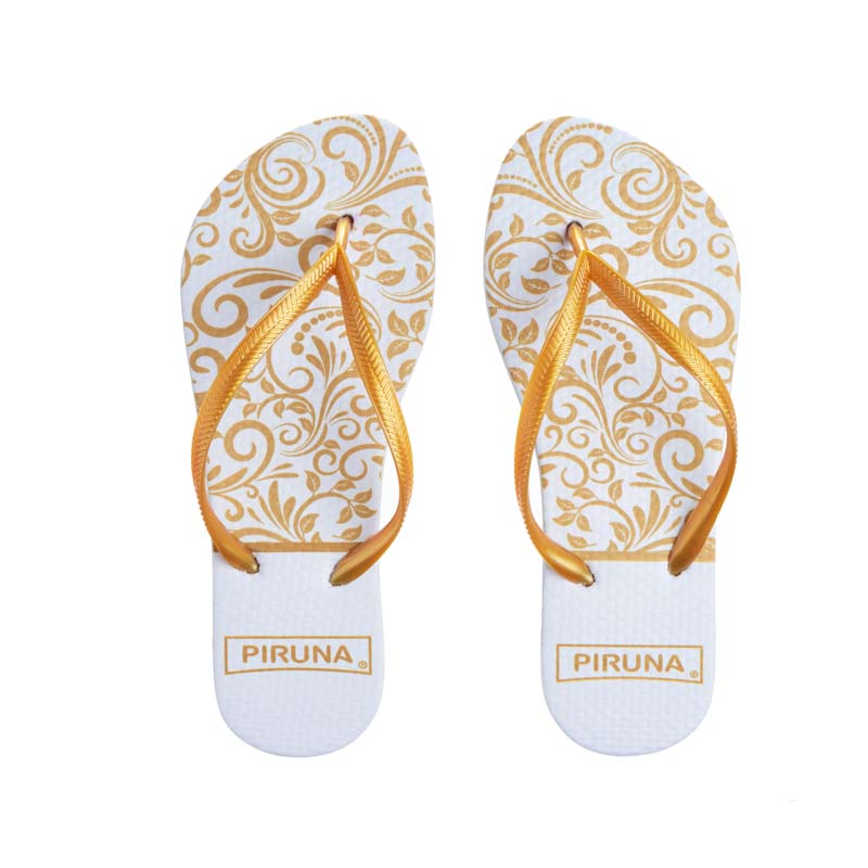 Basic Brazilian Flip Flops – Gold Tree Leaves – Piruna