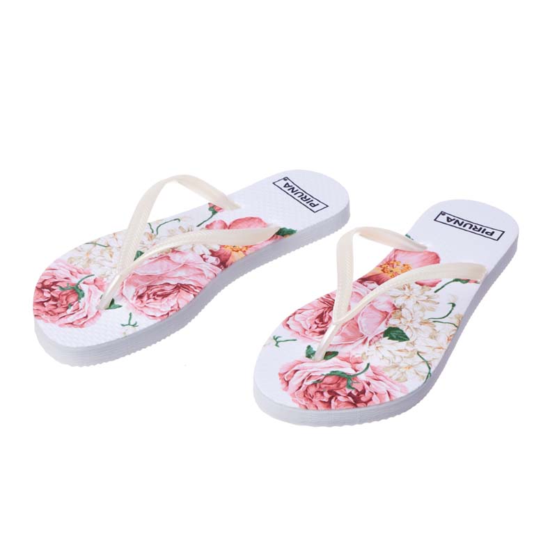 Basic Brazilian Flip Flops – Flower Pinky Roses – Piruna